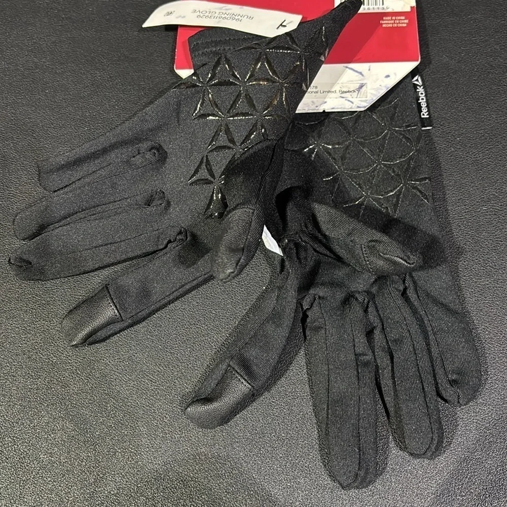 Reebok Running Gloves,tech touch,reflective, grip palm OSFM